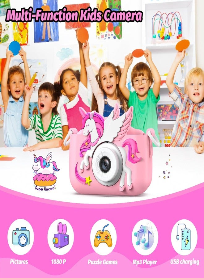Cimizi Upgrade Kids Camera for Boys Girls, Toddler Digital Selfie Camera with Cute Protective Cover and 32G SD Card, Christmas Birthday Gifts Toys for 3 4 5 6 7 8 9 10 11 12 Years Old Little Girls and Boys - Image 3