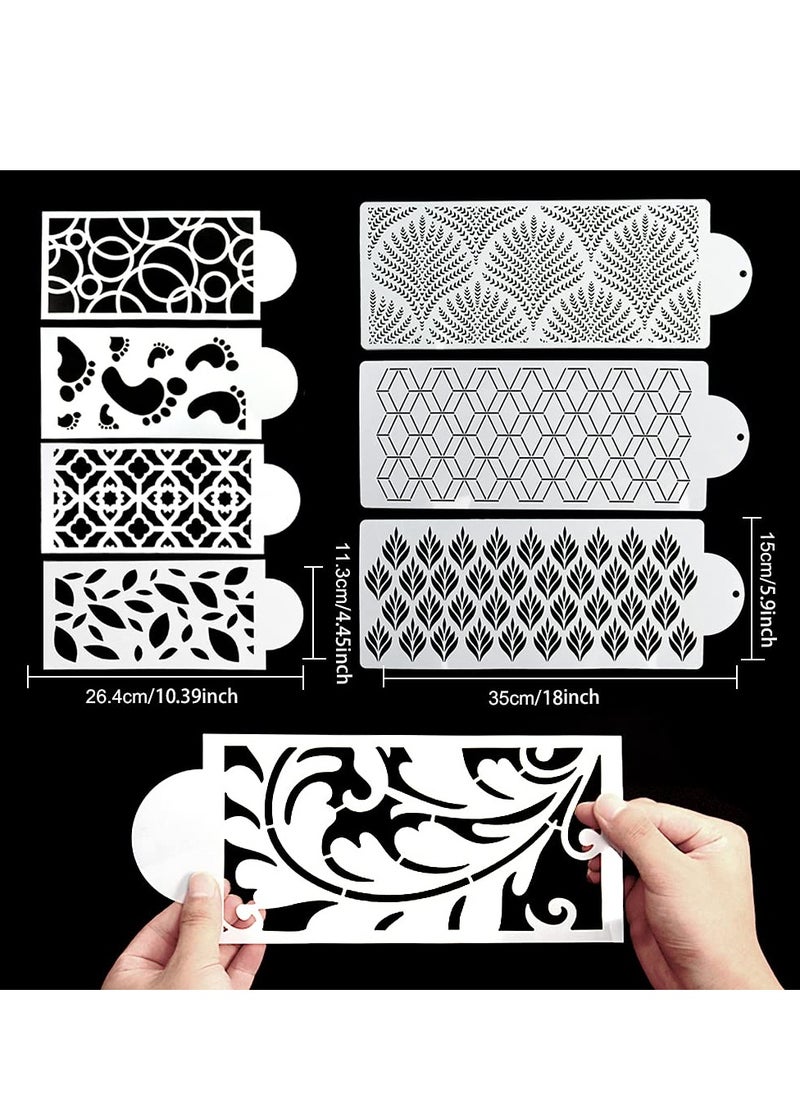 SYOSI - 16PCS Cake Decorating Stencils Templates Buttercream Lace Cake Stencil - Image 1