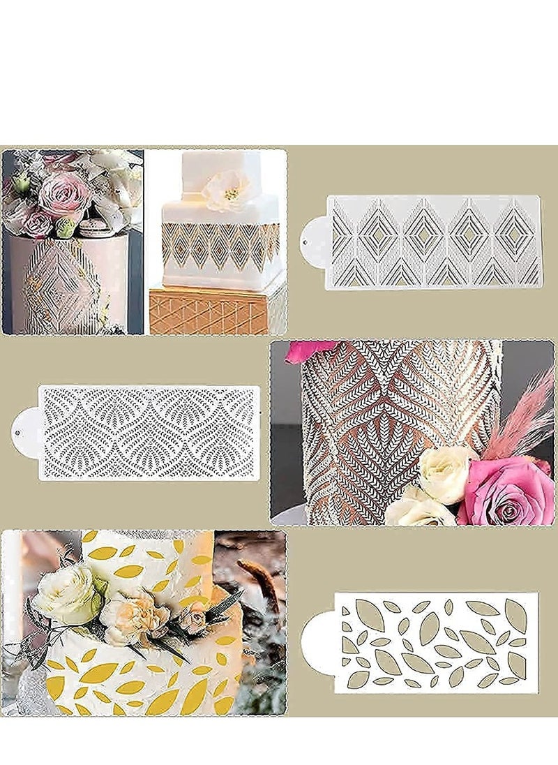 SYOSI - 16PCS Cake Decorating Stencils Templates Buttercream Lace Cake Stencil - Image 1
