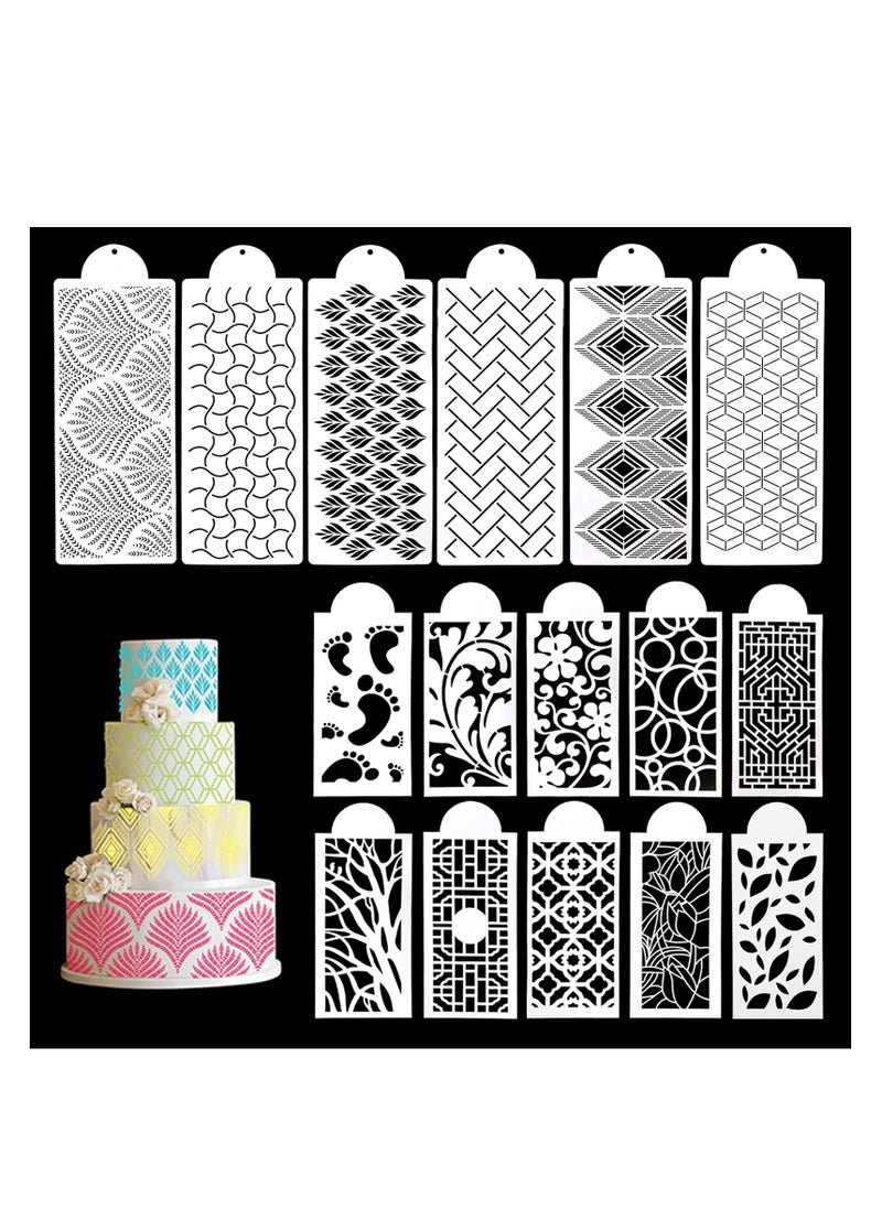 SYOSI - 16PCS Cake Decorating Stencils Templates Buttercream Lace Cake Stencil - Image 1