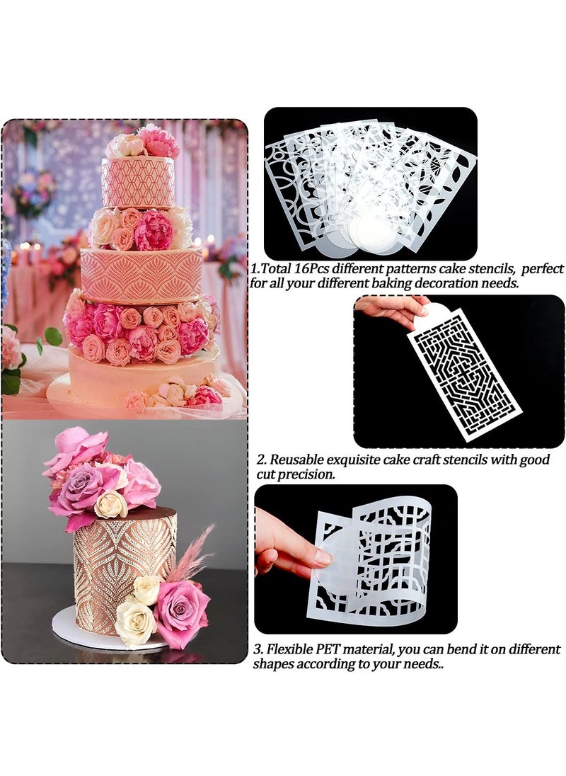 16PCS Cake Decorating Stencils Templates Buttercream Lace Cake Stencil - pzsku/ZC2FC8441B8CACAB09855Z/45/_/1721117412/acc7751f-b8f1-4d2c-8861-8bc385fc39c4