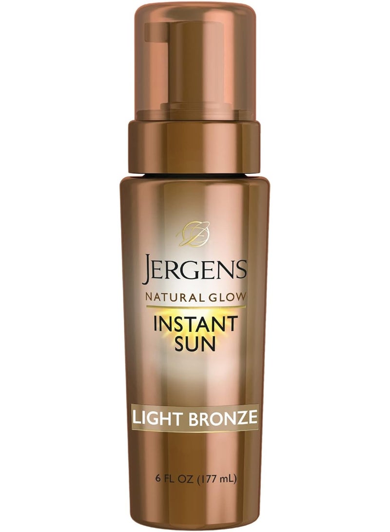 جرجنز موس فوري للجسم ناتشورال جلو، مستحضر تسمير ذاتي للسمرة البرونزية الفاتحة، تسمير الجسم بدون شمس، تان مزيف للبشرة الفاتحة إلى المتوسطة من جيرجينز، 177 مل - Image 1