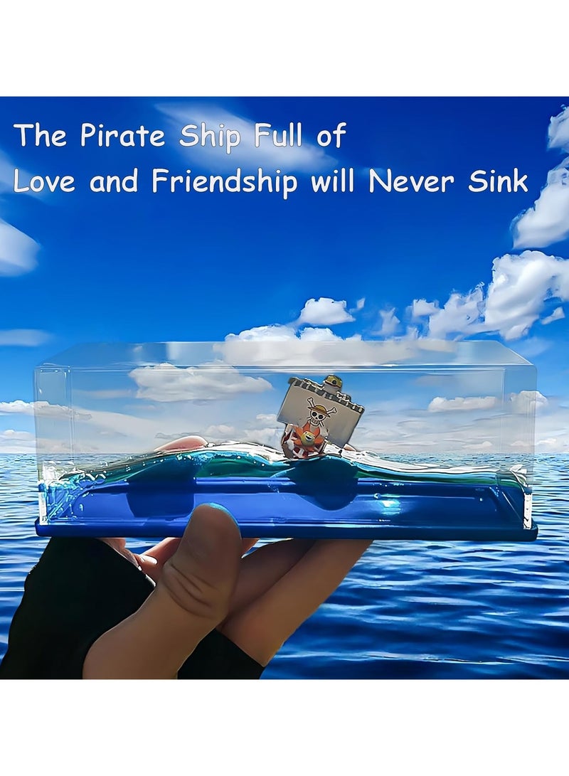general Unsinkable Ship Anime Bottle Box Pirate Ship, Cruise Ship Drift Bottle Unsinkable Model Decoration, Table Ornament, Gift for Boys and Girls Fans - Image 2