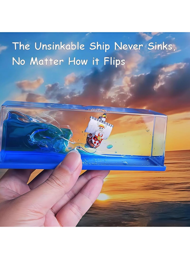 general Unsinkable Ship Anime Bottle Box Pirate Ship, Cruise Ship Drift Bottle Unsinkable Model Decoration, Table Ornament, Gift for Boys and Girls Fans - Image 4