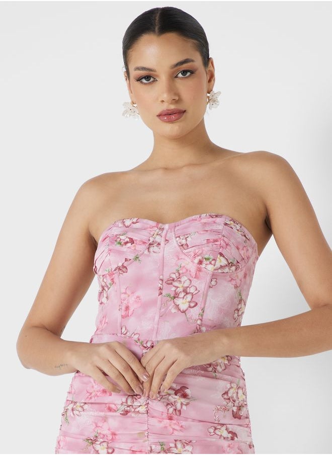 Jaded Rose Floral Printed Bodycon Dress  - Image 3