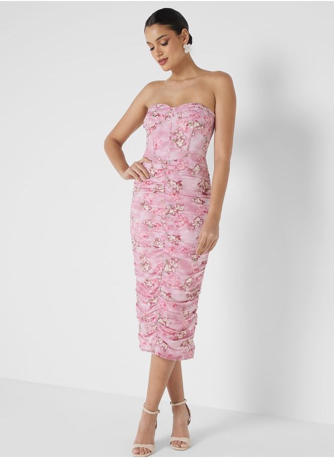 Jaded Rose Floral Printed Bodycon Dress  - Image 4