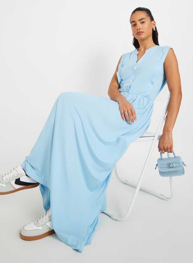 تايك تو فستان ماكسي بأزرار أمامية - Image 1