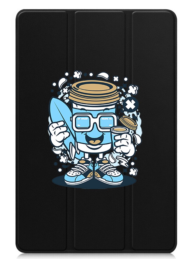 Theodor Protective Flip Case For Apple iPad mini 7th Generation (A17 Pro 2024 / Mini 6 2021 6th Generation) With Trifold Stand Auto Wake Sleep Shockproof Cover Coffee can - Image 1