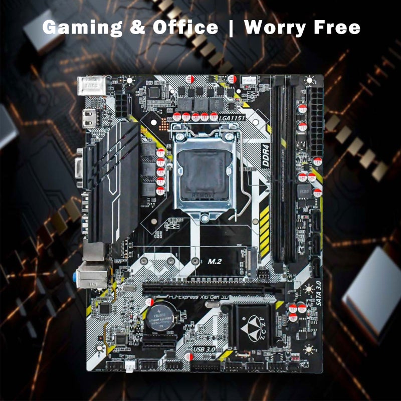 DDR4 B250A4 Computer Motherboard LGA1151 CPU Support 64G Dual Channel Dual M.2 Interface Realtek 1000Mbit USB3.0 SATA3.0 All-Solid Capacitors High-Speed Transmission High-Clear Visual Experience - Image 5