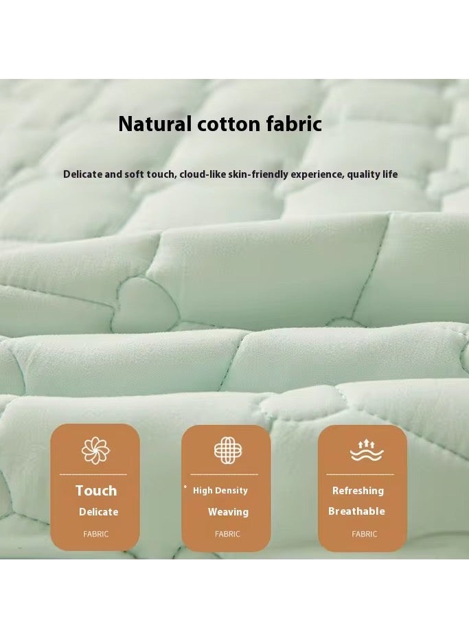 Yahor Super Soft 3-Piece of Ice Silk Cooling Bedding Set, Extreme Heat Cooling Bedding Set,Anti-Slip Latex Cool Silk Bed Cover with 2 Pillowcases,Latex Mattress Pad for Summer Heat,Breathable Sheets, Night Sweat Relief 200*220CM - Image 2