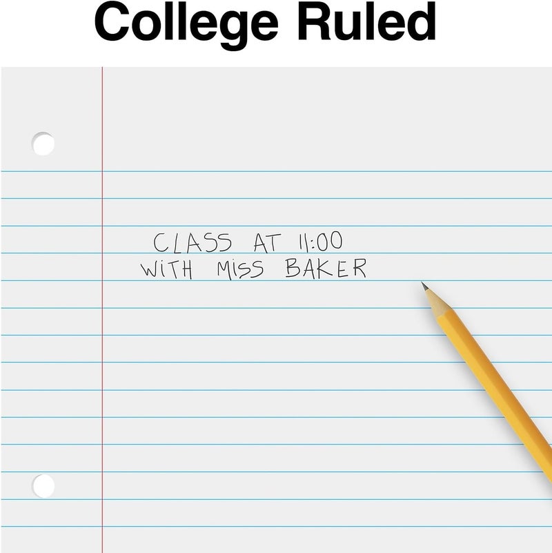 Staples College Ruled Filler Paper 85 x 11 White Pack of 400 Sheets ST27521 - Image 4