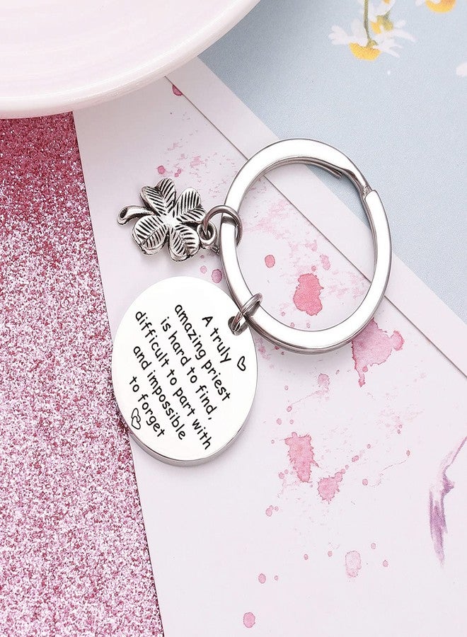 NOTHERS RSZOTW Catholic Priest Keychain - Priest Preacher Appreciation Gifts Religious Gift, Thank You Jewelry For Preacher Jewelry - Pastor Keychain For Men - Image 4