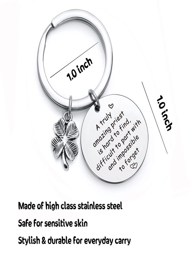 NOTHERS RSZOTW Catholic Priest Keychain - Priest Preacher Appreciation Gifts Religious Gift, Thank You Jewelry For Preacher Jewelry - Pastor Keychain For Men - Image 2