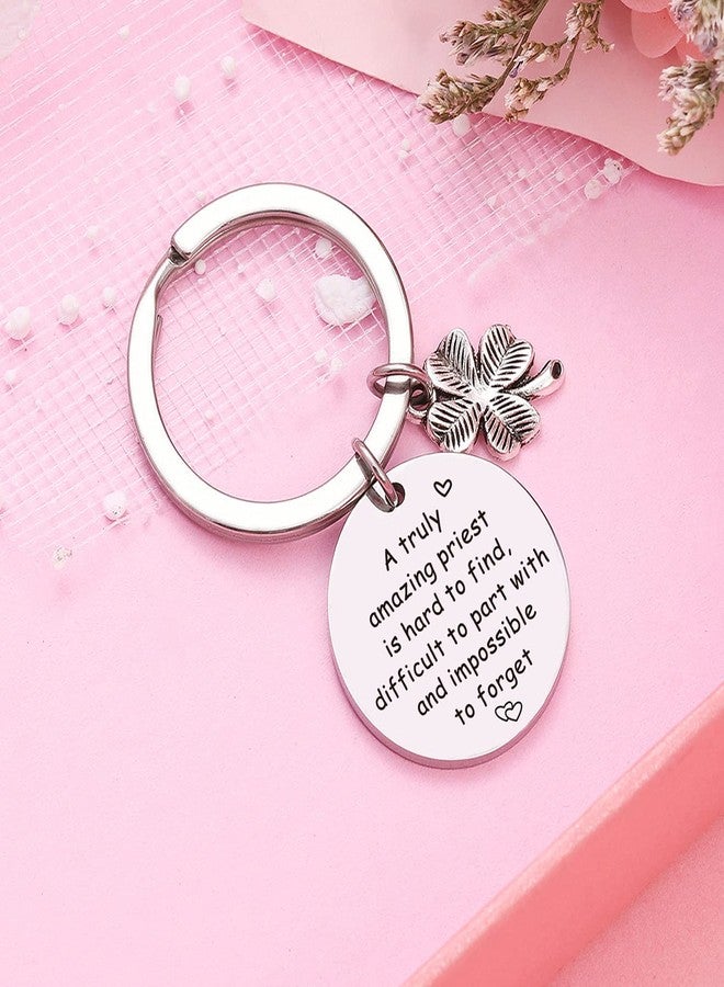 NOTHERS RSZOTW Catholic Priest Keychain - Priest Preacher Appreciation Gifts Religious Gift, Thank You Jewelry For Preacher Jewelry - Pastor Keychain For Men - Image 3
