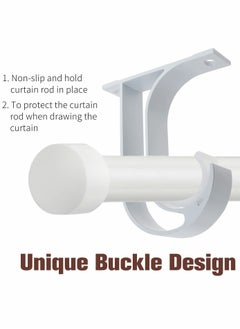 Y&D Curtain 4 pcs Rod Bracket Ceiling Mount Aluminum Alloy Closet with Plastic Buckle  - Image 2