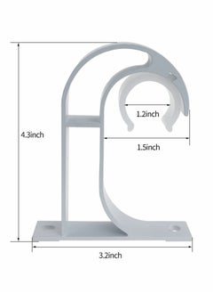 Y&D Curtain 4 pcs Rod Bracket Ceiling Mount Aluminum Alloy Closet with Plastic Buckle  - Image 5