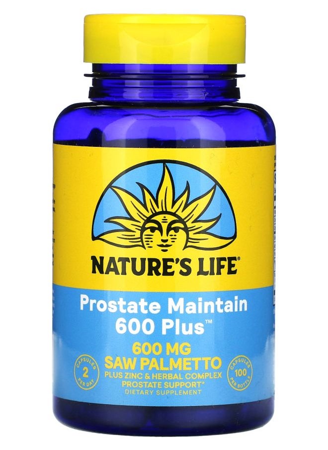 Nature's Life Prostate Maintain 600 Plus 100 Capsules 