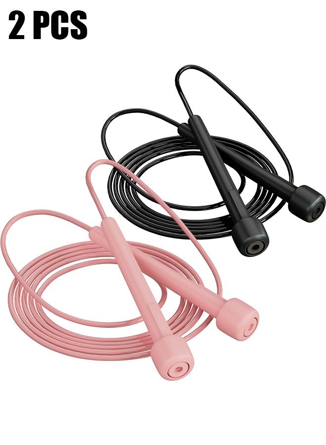 HY 2 Pack Jump Rope for Fitness, Speed Rope Skipping Rope for Men, Kids and Women, Jumping Rope for Workout, PVC Long Jump Rope Set, Adjustable Exercise Jump Rope Boxing for Adult - Image 1