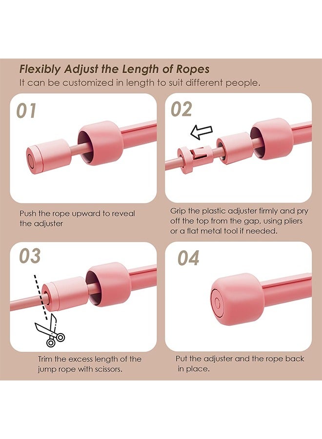 HY 2 Pack Jump Rope for Fitness, Speed Rope Skipping Rope for Men, Kids and Women, Jumping Rope for Workout, PVC Long Jump Rope Set, Adjustable Exercise Jump Rope Boxing for Adult - Image 5