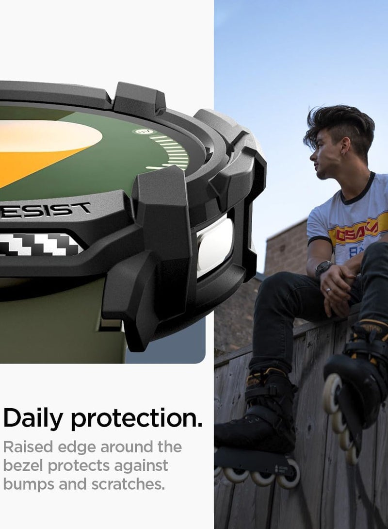 Spigen Rugged Armor for Samsung Galaxy Watch 7 44mm Case Cover (2024) - Matte Black - Image 5