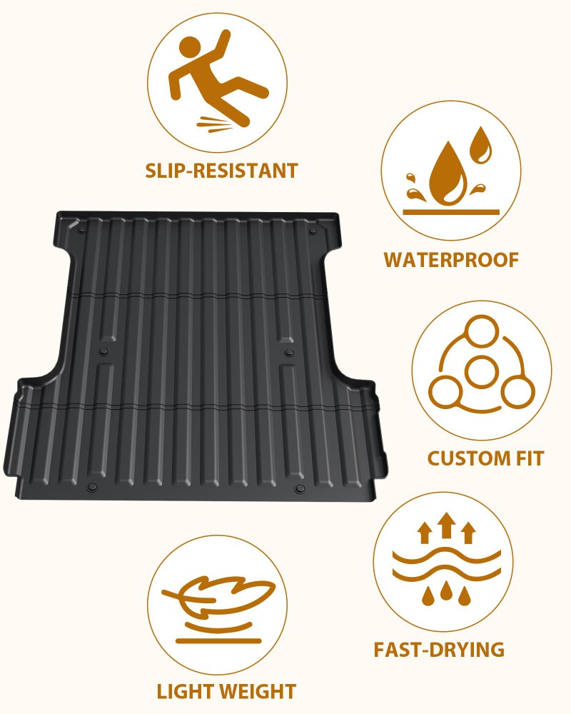 COZONY Truck Bed Mat for 2005-2023 Toyota Tacoma Double/Crew Cab 5 Feet(60.5 inches) Bed, All Weather TPE Heavy Duty Pickup Bed Liner Cargo Mat - Image 5