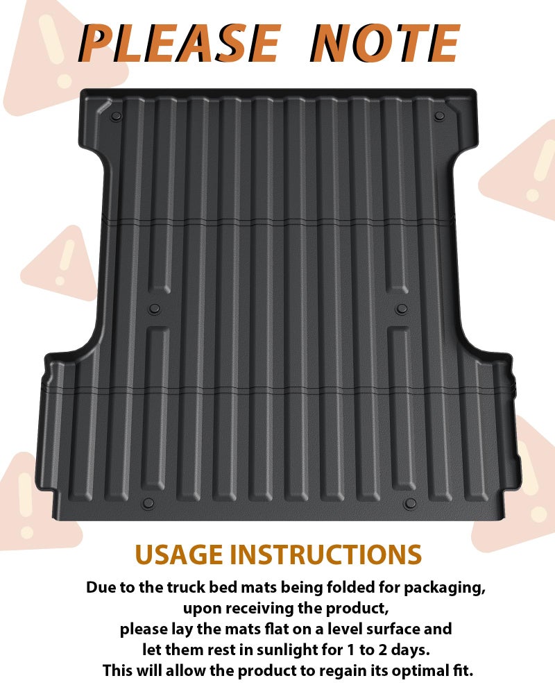 COZONY Truck Bed Mat for 2005-2023 Toyota Tacoma Double/Crew Cab 5 Feet(60.5 inches) Bed, All Weather TPE Heavy Duty Pickup Bed Liner Cargo Mat - Image 2
