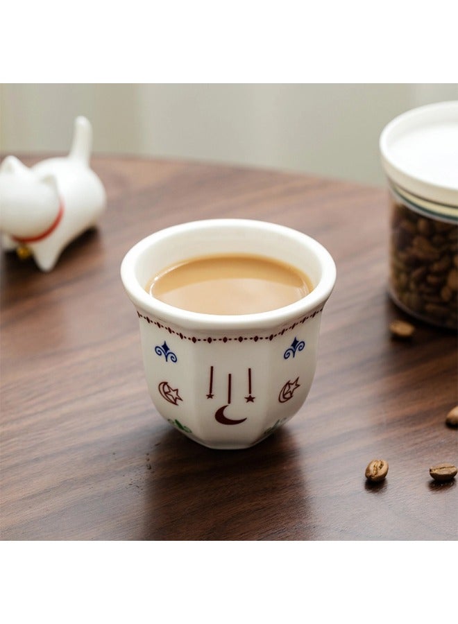 ShebSheb Star Moon Ceramic Coffee Mug,Arabic Coffee Cup  - Image 1