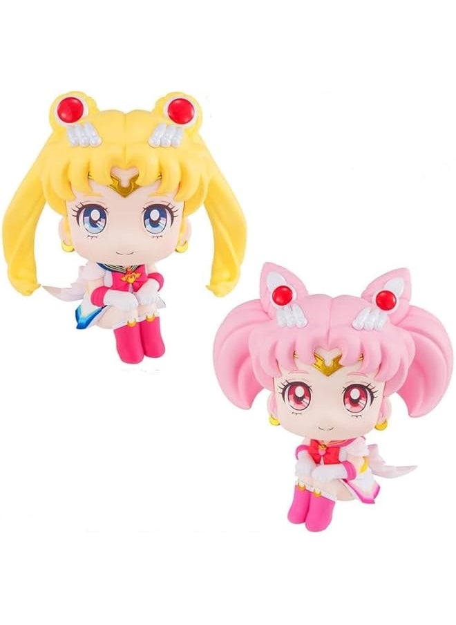 MegaHouse - Pretty Guardian Sailor Moon Statuettes Pvc Look Up Super Sailor Moon And Super Sailor Chibi Moon Ltd Ver. 11 cm - Image 1