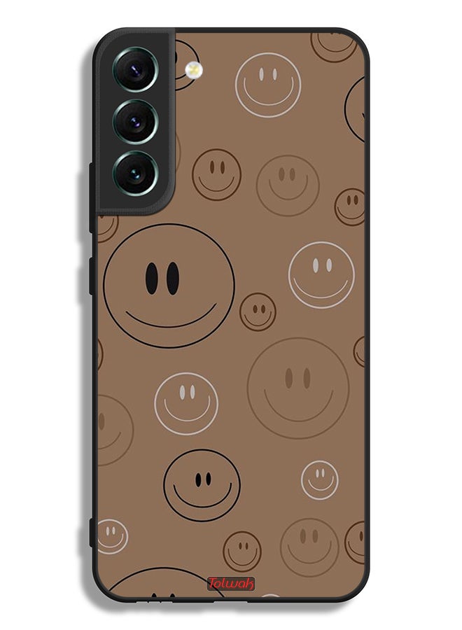Tolwak Samsung Galaxy S22 5G Protective Case Cover Smiley Faces Pattern - Image 3