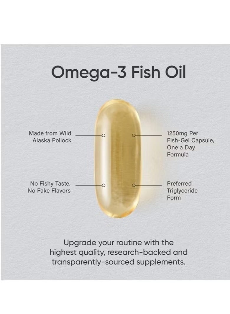 أوميغا صيانة وظيفة القلب والدماغ الطبيعية زيت السمك النقي 1250 mg - Image 2