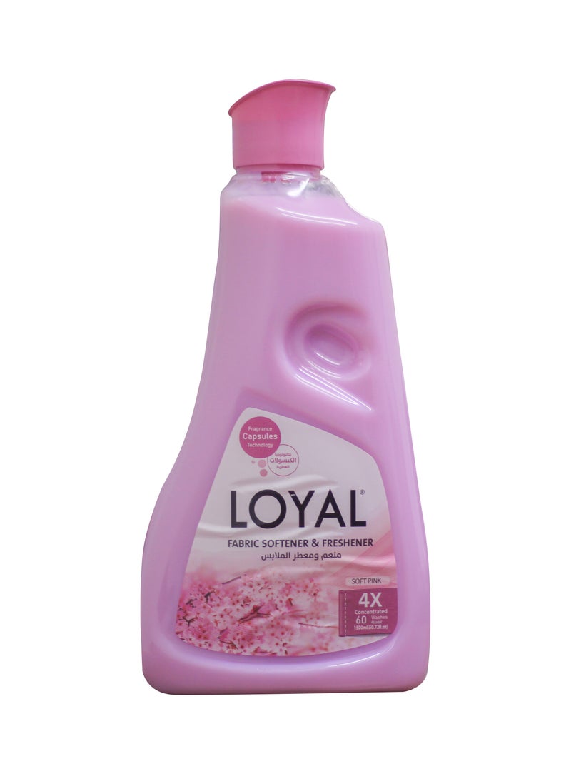 loyal Fabric Softener & Freshener Concentrated, Soft Pink, 30 Washes 750ml - Image 1