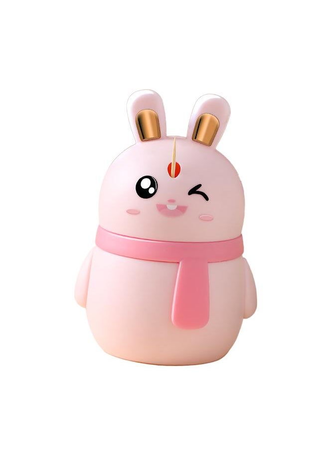 Thoraya Cute Toothpick Holder Dispenser Portable Plastic Funny Decorative Toothpick Container Storage Box for Kitchen Restaurant Party Car Pop Up Pink Rabbit  - Image 3