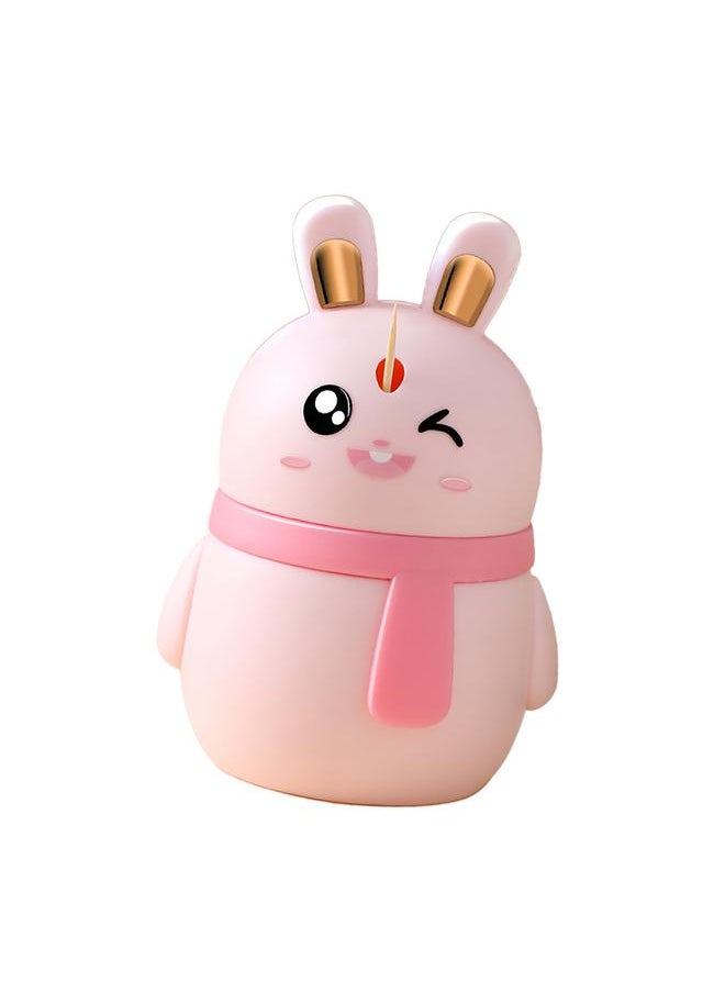 Thoraya Cute Toothpick Holder Dispenser Portable Plastic Funny Decorative Toothpick Container Storage Box for Kitchen Restaurant Party Car Pop Up Pink Rabbit  - Image 2
