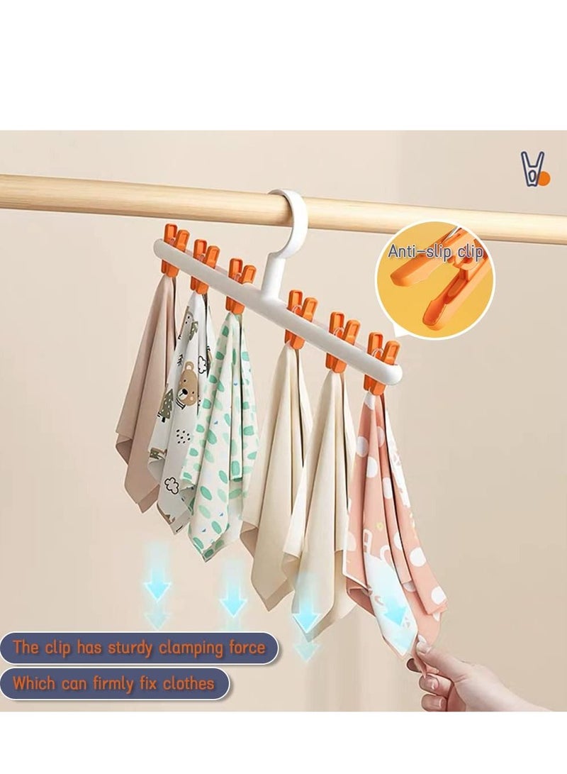 Y&D 2 Pack Windproof Sock Clips Hanger, Clothes Underwear Space Saving Drying Racks with 360° Swivel Hook and Strong ClipsClothespins for Home Travel  - Image 4