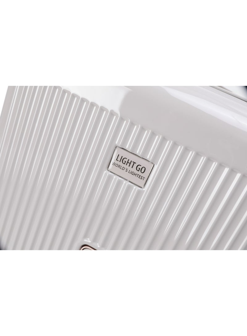 LIGHTGO 7672 Beige small size suitcase PC Suitcase Trunk case check in luggage 22 inch with TSA travel case YKK zip - Image 4