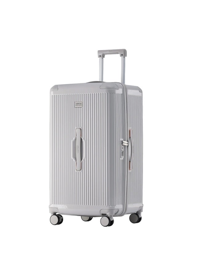 LIGHTGO 7672 Beige small size suitcase PC Suitcase Trunk case check in luggage 22 inch with TSA travel case YKK zip - Image 1