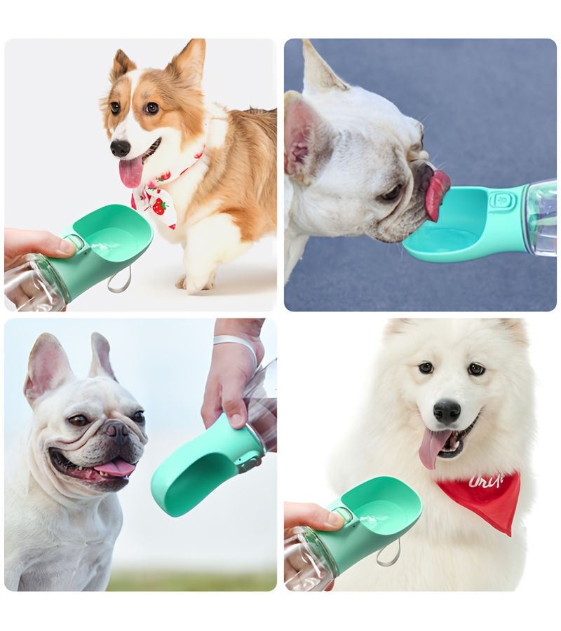 Portable Dog Water Bottle Outdoor Pet Water Dispenser 18.6Oz High Temperature Resistant Grey Travel Cup For Small Medium Dogs Cats - Image 5