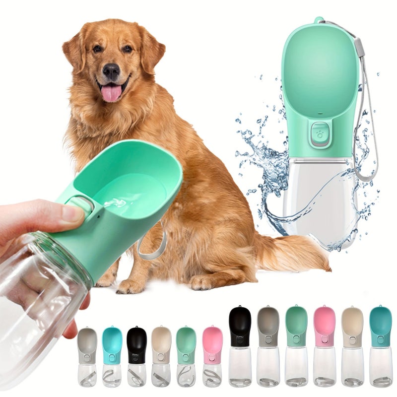 Portable Dog Water Bottle Outdoor Pet Water Dispenser 18.6Oz High Temperature Resistant Grey Travel Cup For Small Medium Dogs Cats - Image 1