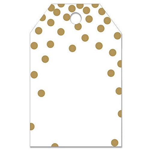 NW Metallic Gold Dots Printed Gift Tags 2 14 x 3 12 50 - Image 2