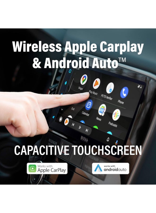 BOSS AUDIO SYSTEMS Elite Series BE950WCPA Wireless Apple CarPlay, Android Auto Car Multimedia Player - Double Din Radio, 6.75 Inch Capacitive Touchscreen, Bluetooth - Image 5