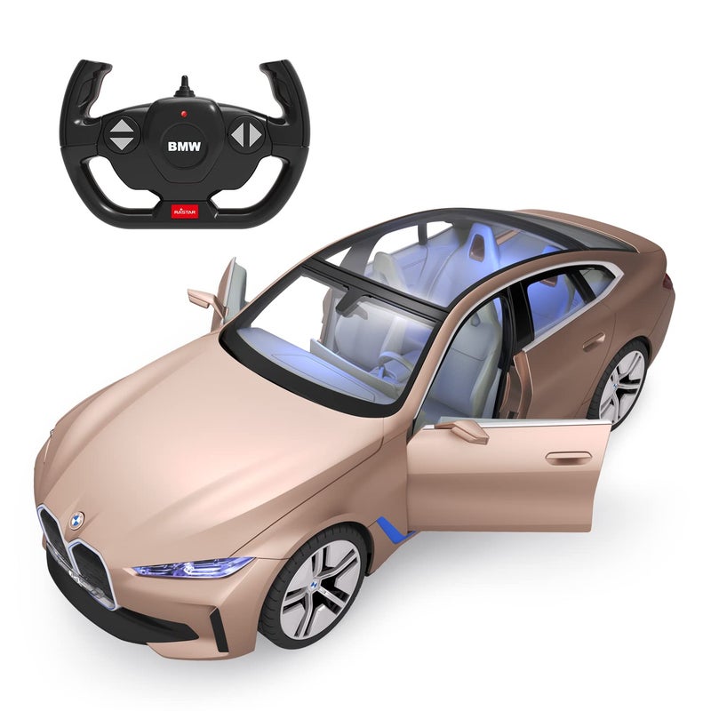 RASTAR BMW i4 Remote Control Car 114 BMW i4 Concept RC Toy Car Golden BMW Model Car Diecast for Kids Boys Adults - Image 2