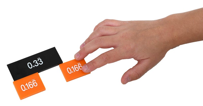 Learning Advantage Fraction/Decimal Tiles - Set of 51 - Double-Sided Rainbow Tiles - Visual, Hands-On Math Resource - Teach Fractions, Decimals and Equivalents, 7673 - Image 4