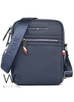 Tommy Hilfiger Plus Leather Tommy Hilfiger Crossbody Messenger Shoulder Navy Blue Bag  - Image 1
