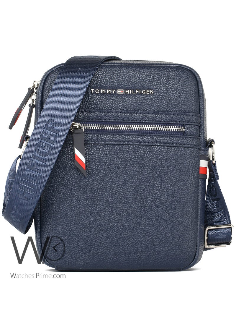 Tommy Hilfiger Plus Leather Tommy Hilfiger Crossbody Messenger Shoulder Navy Blue Bag  - Image 1