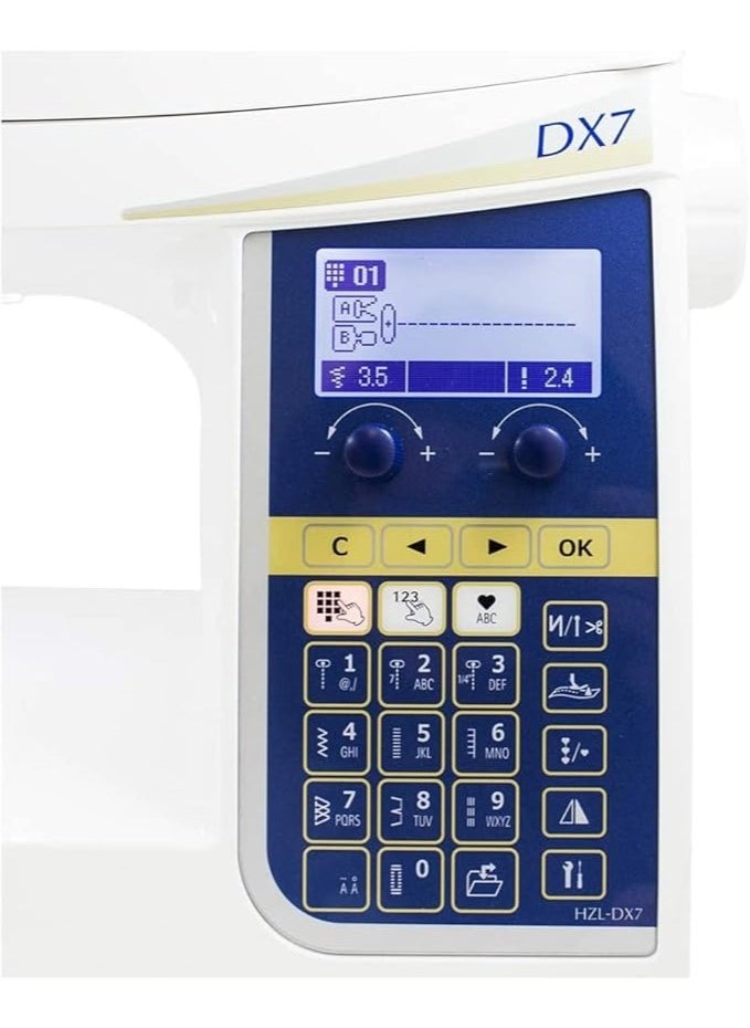 Juki Juki HZL DX7 Industrial Technology Sewing Machine with 287 Stitch Patterns and 4 Fonts  - Image 3