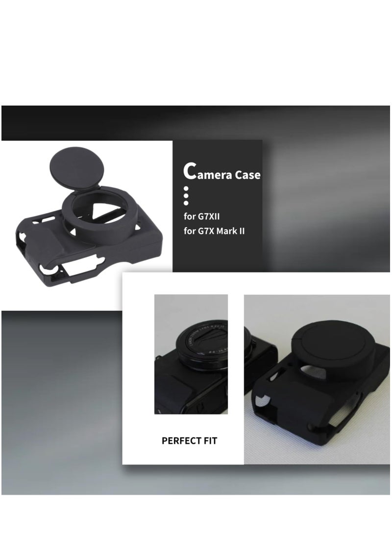 Generic Silicone Gel Camera Case for Canon PowerShot G7x Mark II Protective Rubber Soft Camera Cover Bag (Black)  - Image 5