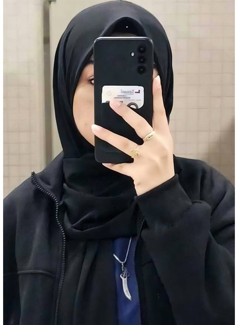 ISI 1PCS Square Scarf Cotton Hijab Viscose Shawl Lightweight Multifunctional for Everyday Use 110cm*110cm - Image 2