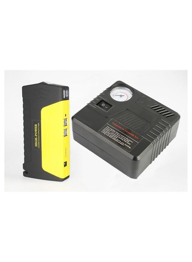 بنك طاقة متعدد الاستخدامات للسيارة مع ضاغط هواء وجهاز بدء تشغيل وحقيبة طوارئ - Image 2