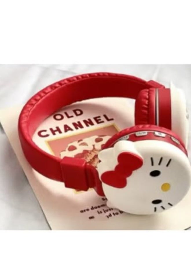 Hello Kitty Red & White Hello Kitty On-Ear Headphones (3D Character Earpiece Design)