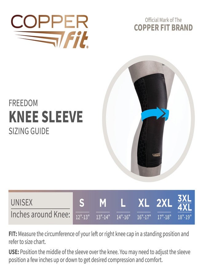 Copper Fit Freedom Unisex Knee Compression Sleeve, Large - Image 3